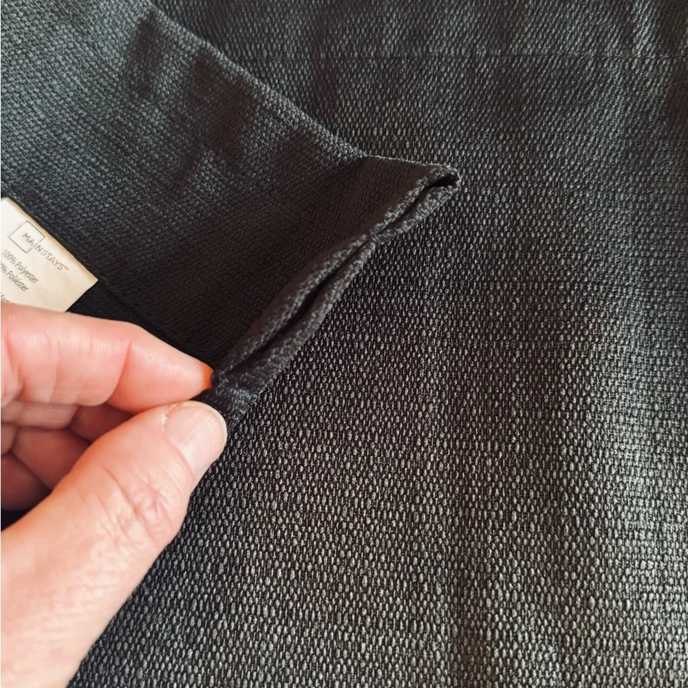 MAINSTAYS Minimalist Black Textured Valance Curtain Panel Minimalistic Decor